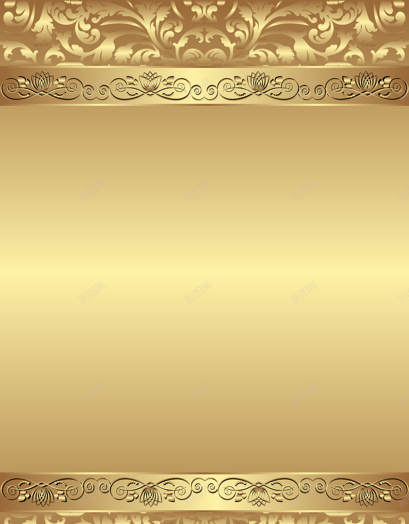 大气金底花纹背景矢量图ai设计背景_新图网 https://ixintu.com 大气 背景 花纹 金底 矢量图
