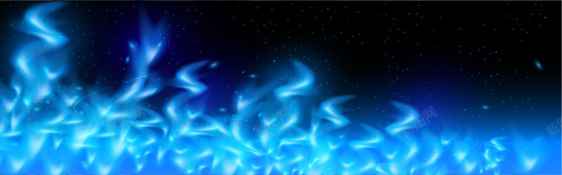 蓝色火焰深色背景矢量图ai设计背景_新图网 https://ixintu.com 海报banner 深蓝色 火焰 蓝色 黑色 矢量图