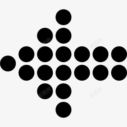 左点箭头图标png_新图网 https://ixintu.com 左箭头 左转 方向 星罗棋布 点 箭头