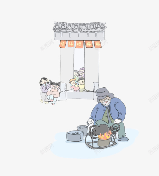 h5农家爆炒米png免抠素材_新图网 https://ixintu.com h5素材 传统元素 卡通人物 暴走漫画
