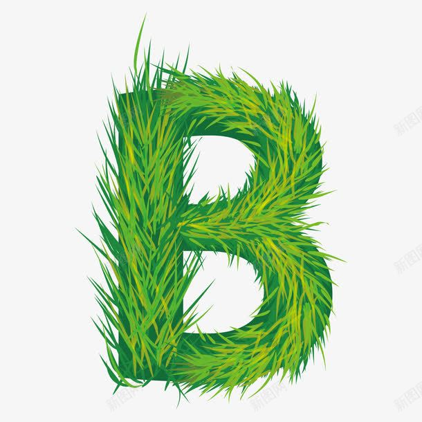 草地创意字母Bpng免抠素材_新图网 https://ixintu.com 26个字母 字体设计 字母设计 广告字母 彩色字母 立体字母 艺术字 英文字母