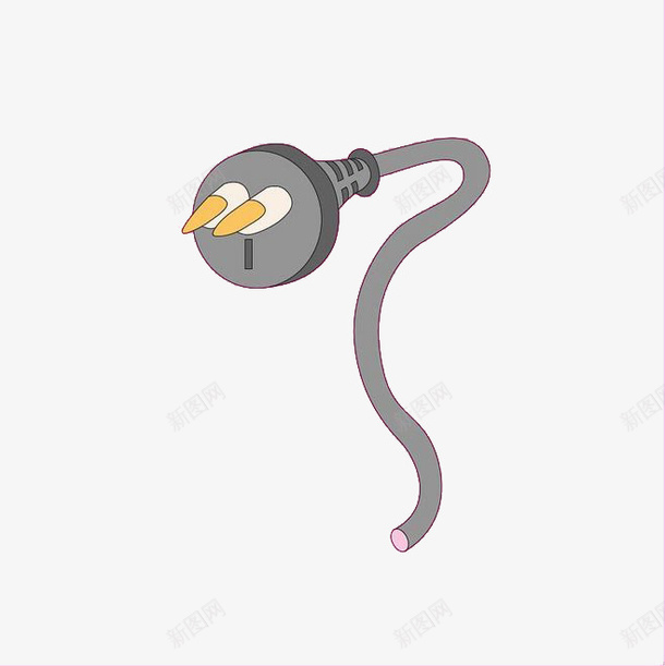 卡通电插销png免抠素材_新图网 https://ixintu.com 一个 修理线路 卡通 手绘 插头 插销 电器用品 电线 简图