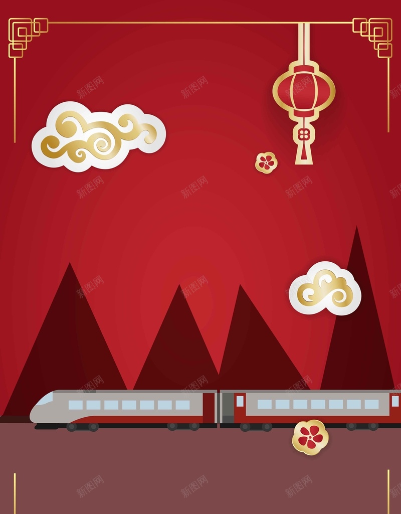 手绘春运红色黄色矢量扁平背景ai设计背景_新图网 https://ixintu.com 扁平 手绘 春运 汽车 火车 矢量 红色背景 背景 黄色背景 矢量图