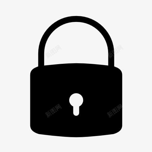 小锁头图标png_新图网 https://ixintu.com lock 保护 加密 加密图标 压迫 心锁 手绘锁头 职场 设置 钥匙 锁 锁矢量 锁矢量素材 锁门 黑色枷锁