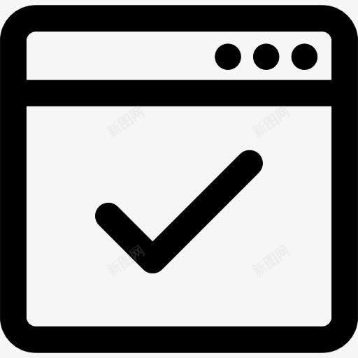 验证窗口按钮图标png_新图网 https://ixintu.com 对号 按钮 窗口界面 轮廓 通用接口 验证