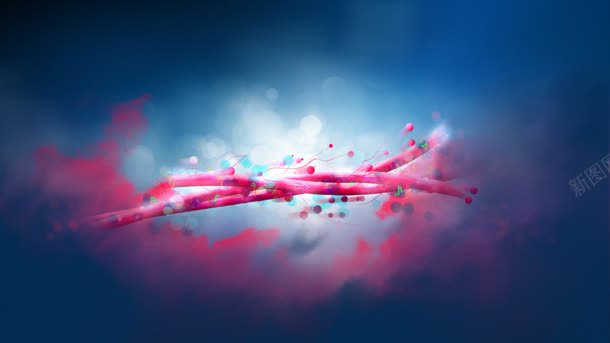 蓝背景粉色物体壁纸jpg设计背景_新图网 https://ixintu.com 壁纸 物体 粉色 背景