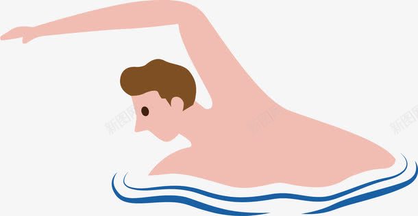 游泳场景png免抠素材_新图网 https://ixintu.com 游泳水 男孩 短发 裸身