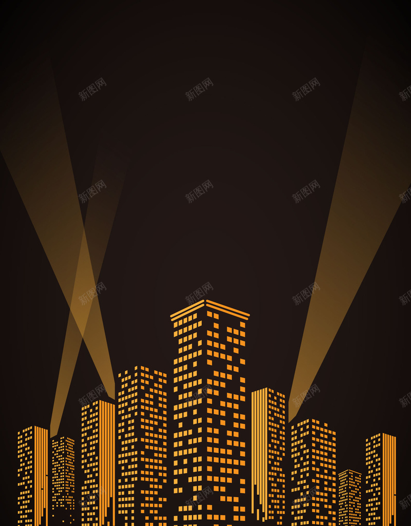 矢量建筑楼宇地产海报背景ai设计背景_新图网 https://ixintu.com 几何拼接 地产 城市建筑 大气 建筑 扁平化 手绘 抽象 楼宇 楼房 海报 背景 霓虹灯光 矢量图
