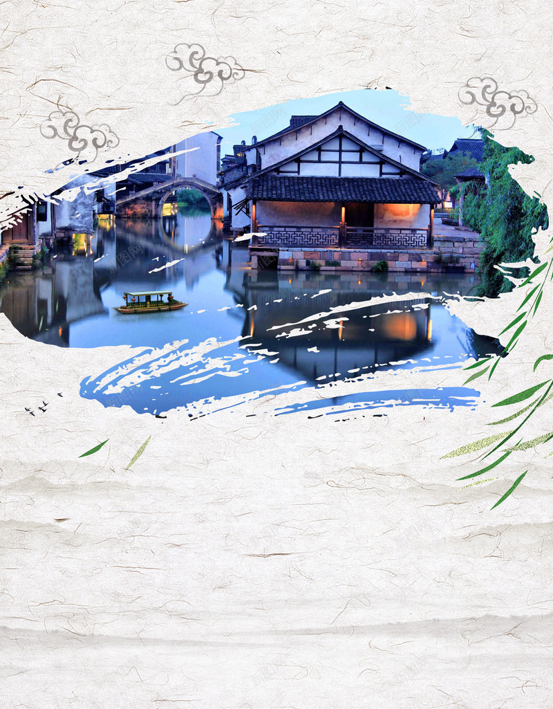 古镇旅游夏季出游海报背景psd设计背景_新图网 https://ixintu.com 乡村 古镇旅游 小清新 旅游 极简 江南文化 海报 海报设计 简约 设计 风格