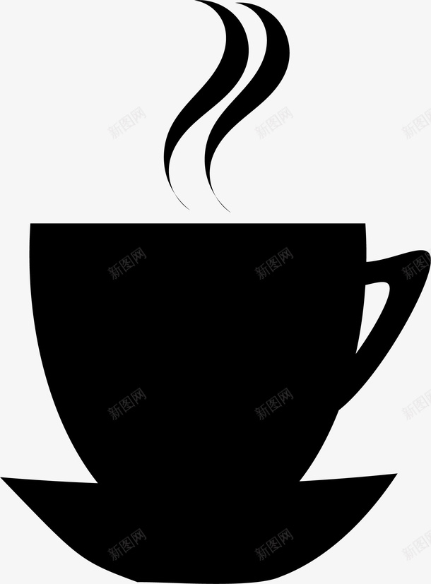 茶杯剪影矢量图ai免抠素材_新图网 https://ixintu.com 剪影 茶杯 矢量图