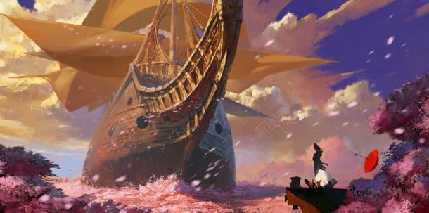 魔幻欧式大船海报背景jpg设计背景_新图网 https://ixintu.com 大船 欧式 海报 背景 魔幻