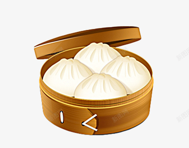 手绘包子png免抠素材_新图网 https://ixintu.com 包子矢量图 手绘包子 竹屉笼 蒸包 面包 面食 食物 馒头
