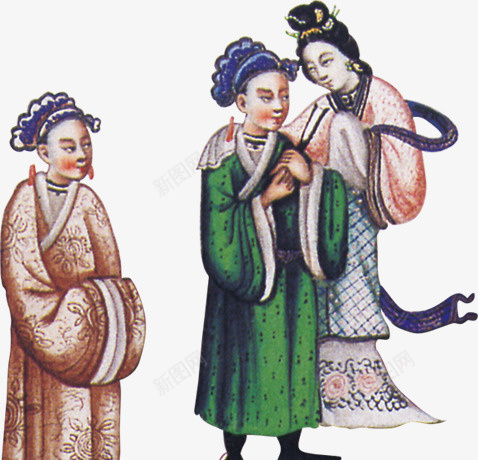古代人物png免抠素材_新图网 https://ixintu.com 中国风 古代 生活时态 聊天