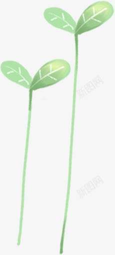 手绘水彩卡通绿色萌芽png免抠素材_新图网 https://ixintu.com 卡通 水彩 绿色 萌芽