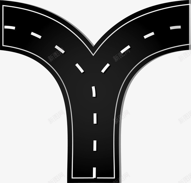 分叉路口路线1png免抠素材_新图网 https://ixintu.com 1 两条路 分 分叉路口 叉 口 路 路线