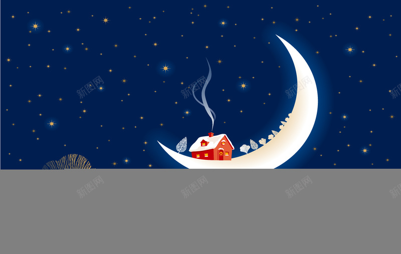 卡通月亮房屋夜色背景矢量图ai设计背景_新图网 https://ixintu.com 卡通 夜色 房屋 手绘 月亮 童趣 背景 矢量图