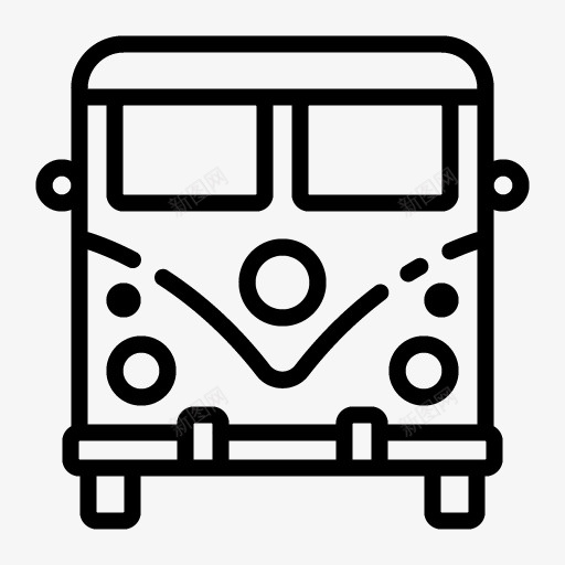 简笔大巴车图标png_新图网 https://ixintu.com 一辆 卡通 大巴车 手绘 简图 简笔 线条 黑色