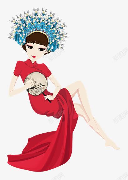 手绘古代新娘png免抠素材_新图网 https://ixintu.com 凤冠 出嫁 古代女子 手绘新娘 新娘
