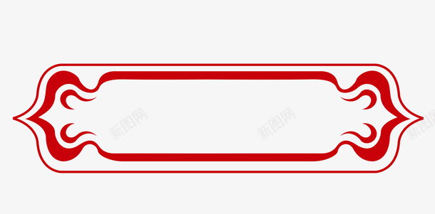 红色边框png免抠素材_新图网 https://ixintu.com 四角框 四角边框 底纹边框 矢量边框 红色花纹边框 花纹 装饰 边框