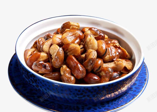 一碗炸蚕豆png免抠素材_新图网 https://ixintu.com 下酒菜 产品实物 小吃 炸蚕豆 美味 蓝色碗 蚕豆