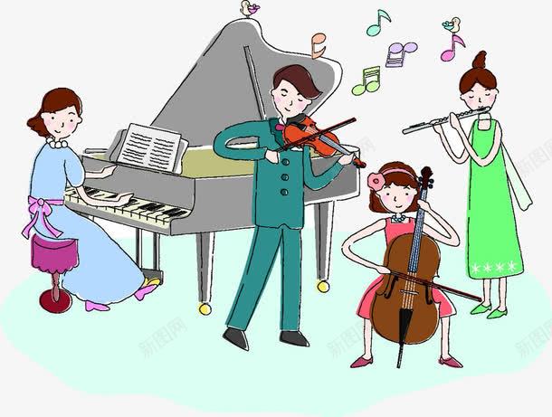 音乐插画png免抠素材_新图网 https://ixintu.com 乐器 插画 竹笛 笛子 音乐