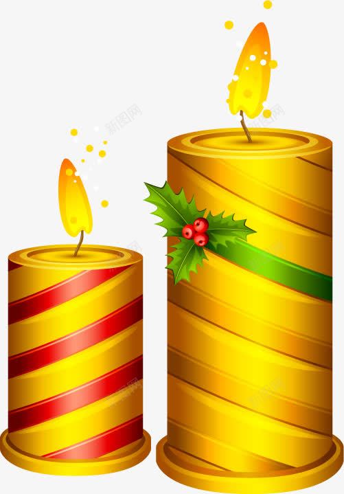 黄色卡通节日烛光png免抠素材_新图网 https://ixintu.com 卡通 烛光 节日 黄色