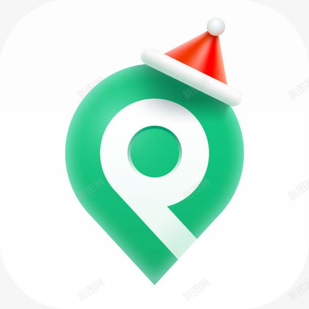 卡通定位图标绿色png_新图网 https://ixintu.com 卡通 图标 定位 绿色