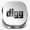 灰色的圆形Digg按钮图标png_新图网 https://ixintu.com digg