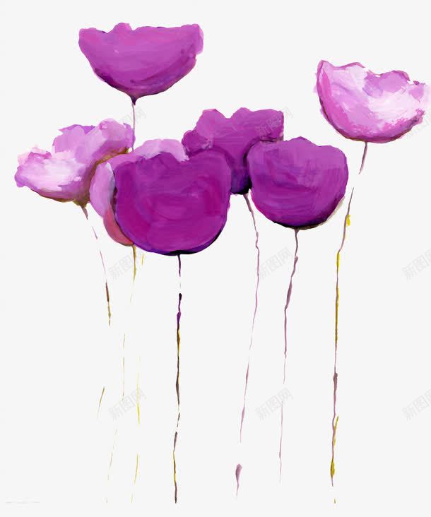 罂粟花png免抠素材_新图网 https://ixintu.com 毒品 水彩画 紫色