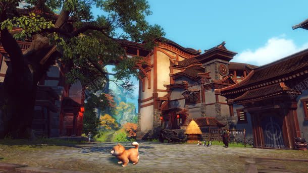 动物建筑场景小狗jpg设计背景_新图网 https://ixintu.com 动物 场景 建筑