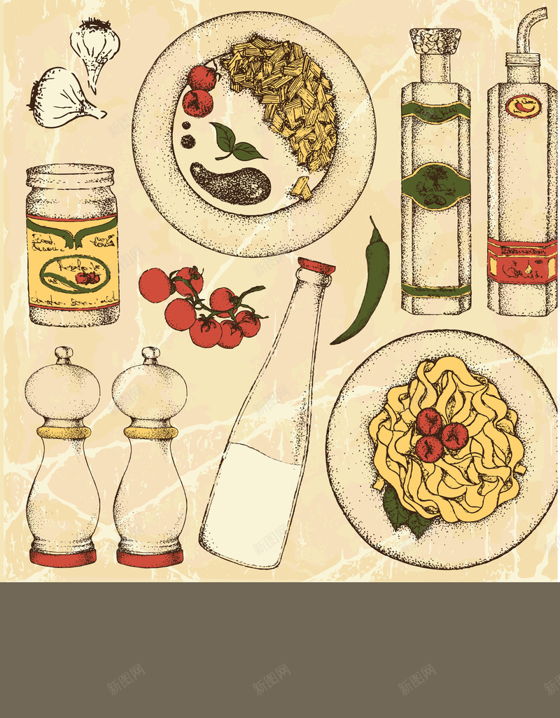 原味料理精致餐厅美食菜单背景矢量图ai_新图网 https://ixintu.com 原味料理美食背景 古风餐厅 复古年代感美食海报 幸福 怀旧餐厅美食矢量素材 手绘素描美食矢量素材 矢量图