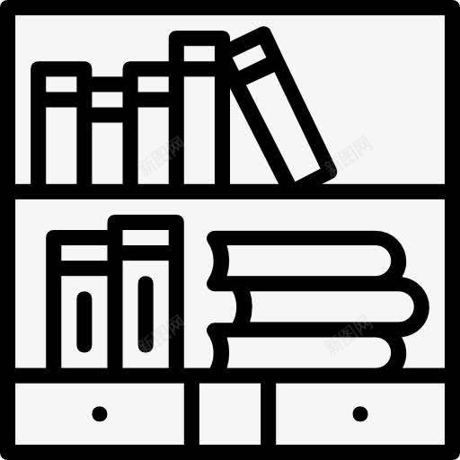 图书馆图标png_新图网 https://ixintu.com 书 书籍 图书馆 教育 文学 研究 阅读