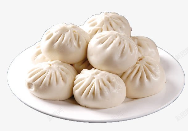 包子png免抠素材_新图网 https://ixintu.com 寿包 盘子 肉包 食欲 鲜肉包子