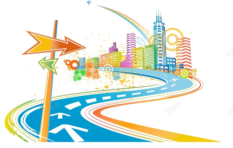 多彩城市主题矢量插图ai设计背景_新图网 https://ixintu.com AI 主题 卡通 城市 多彩 建筑 手绘 插图 矢量 童趣 路标 道路 矢量图