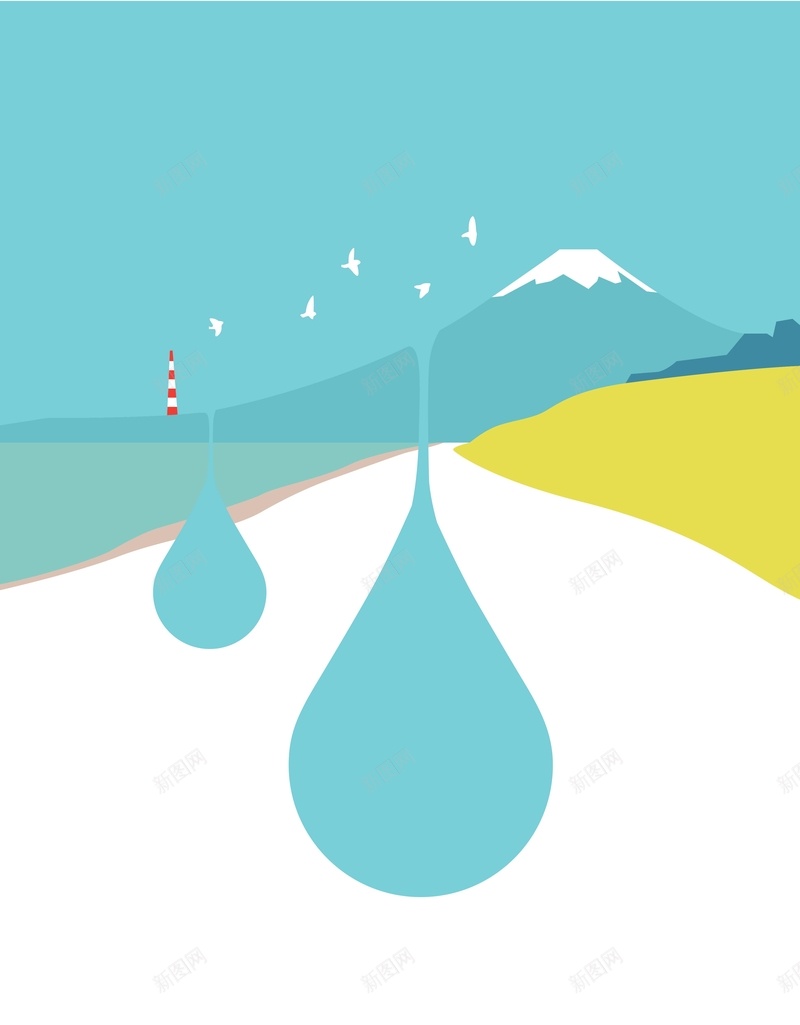 山坡上的水滴背景矢量图ai设计背景_新图网 https://ixintu.com AI 卡通 大雁 山坡 水滴 海报 矢量素材 背景 舒心 高清背景设计图 矢量图