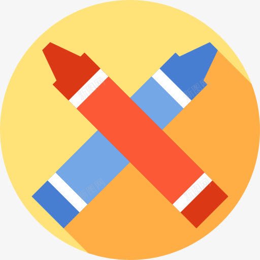 蜡笔图标png_新图网 https://ixintu.com 写 工具和器具 教育 画 笔 编辑工具 蜡笔
