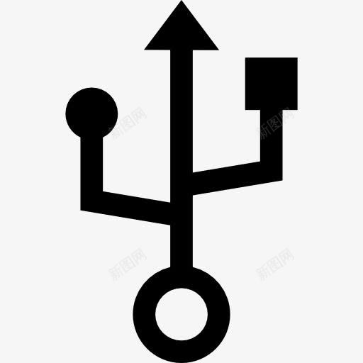 USB图标png_新图网 https://ixintu.com USB端口 多媒体 技术 符号 连接