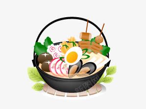 美食png免抠素材_新图网 https://ixintu.com 冒菜 插画美食 盘装美食 篮中的美食 鸡蛋