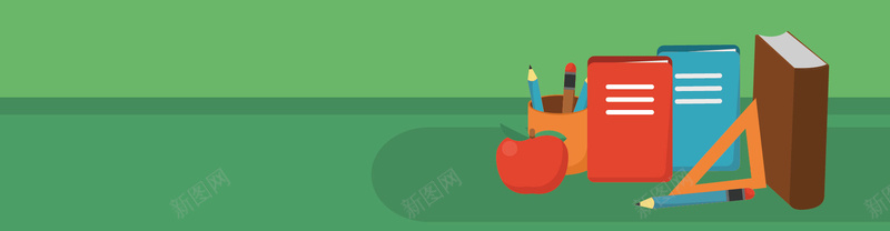 创意教师节办公桌banner矢量图ai设计背景_新图网 https://ixintu.com day teachers 三角尺 书本 办公桌 咖啡 教师节 教材 教育 校园 笔筒 苹果 铅笔 矢量图