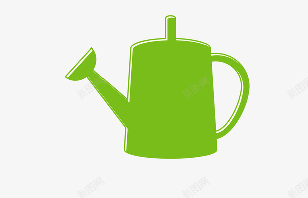 卡通简笔画绿色水壶图标psd_新图网 https://ixintu.com 劳动工具 卡通图标 简笔画图标 简笔画水壶 绿色水壶 绿色洒水壶