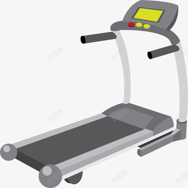 灰色立体卡通跑步机png免抠素材_新图网 https://ixintu.com 健康 健身房 强身健体 灰色跑步机 立体跑步机 运动健身 锻炼