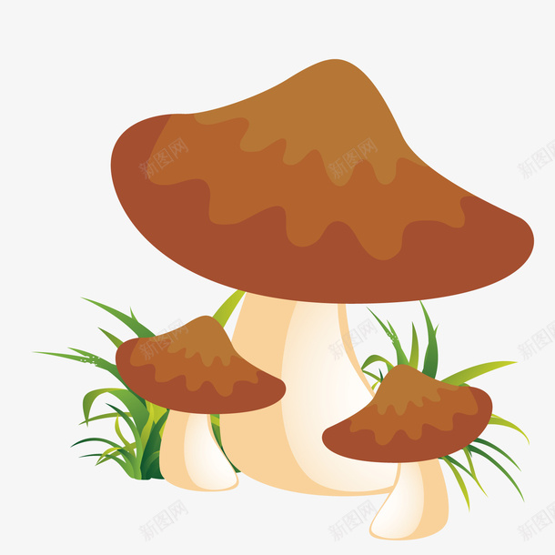 灰色水墨创意蘑菇元素矢量图ai免抠素材_新图网 https://ixintu.com 创意 叶子 植物 水墨 灰色 环境 纹理 自然 蘑菇 矢量图