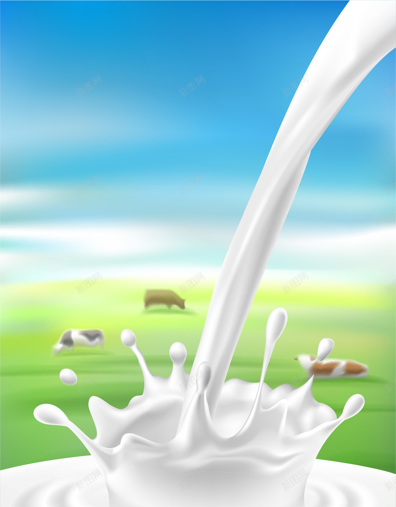 矢量牛奶饮料背景ai设计背景_新图网 https://ixintu.com 商业 奶制品 奶牛 液体 牛奶 牛奶促销 牛奶宣传 牛奶广告 牛奶背景 白色 草原 饮料 饮料背景 矢量图