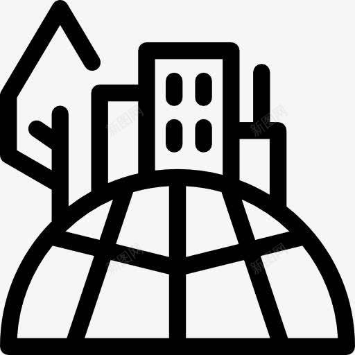 城市景观图标png_新图网 https://ixintu.com 世界电网 地球 城市景观 建筑 景观