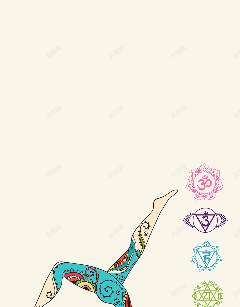 花卉纹样瑜伽女孩矢量图ai设计背景_新图网 https://ixintu.com 健康 养生 女孩 瑜伽 矢量 素材 纹样 花卉 运动 矢量图