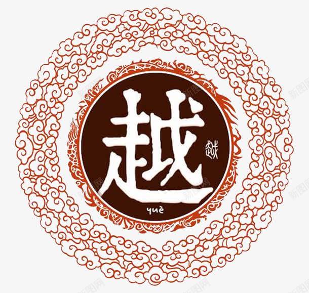 中华百家姓png免抠素材_新图网 https://ixintu.com 中国风 姓氏 花纹 越