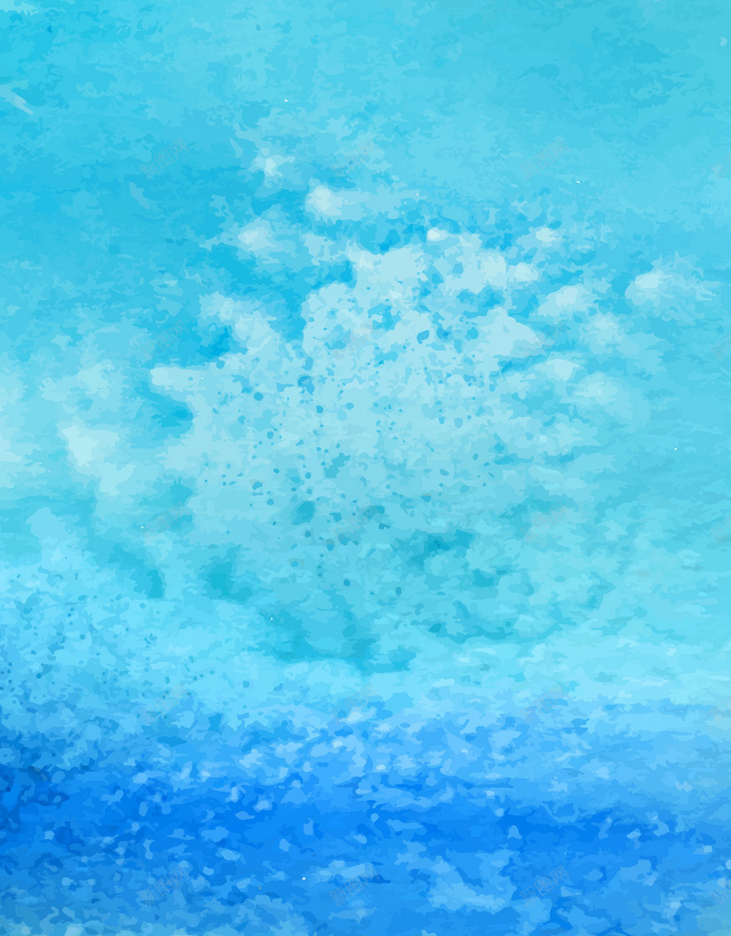 海洋H5背景jpg设计背景_新图网 https://ixintu.com H5 H5背景 h5 卡通 天空 彩色 手绘 水彩 沙滩 海洋 童趣 蓝色
