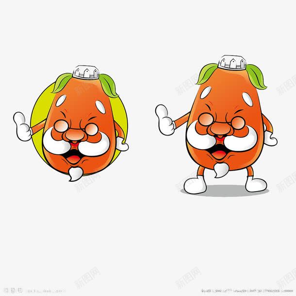 卡通枸杞老爷爷png免抠素材_新图网 https://ixintu.com 养生 卡通 手绘 枸杞 枸杞卡通 椭圆 红色 老爷爷 营养