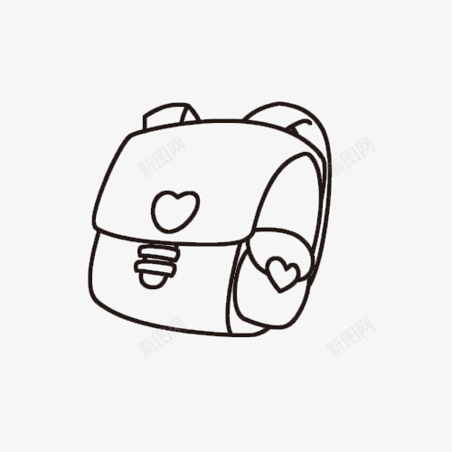 儿童双肩包包简笔画png免抠素材_新图网 https://ixintu.com 儿童 包包简笔画 卡通简笔画 双肩包 挎包 提包 时尚 购物包