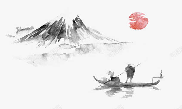 水墨山风景hdfsbpng免抠素材_新图网 https://ixintu.com 图片 山 水墨 素材 风景